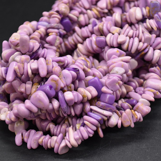 High Quality Grade A Natural Phosphosiderite Semi-precious Gemstone Chips Nuggets Beads - 5mm - 8mm, approx 32" Strand