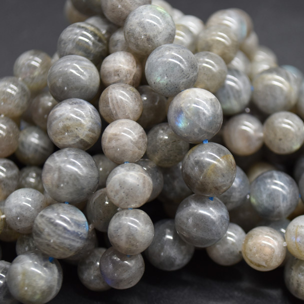 High Quality Grade A Natural Labradorite Semi-Precious Gemstone Round Beads - 4mm, 6mm, 8mm, 10mm,12mm