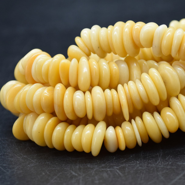 High Quality Grade A Yellow Jade (Dyed) Semi-precious Gemstone Chunky Chips Nuggets Beads - approx 8mm - 15mm x 1mm - 6mm - 15" strand