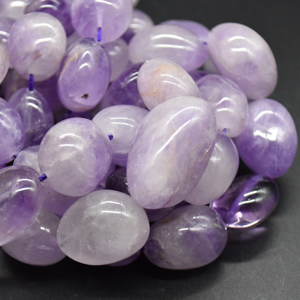 High Quality Grade A Natural Clear Amethyst Semi-precious Gemstone Large Nugget Beads - approx 15mm - 20mm x 10mm - 12mm - 15" long