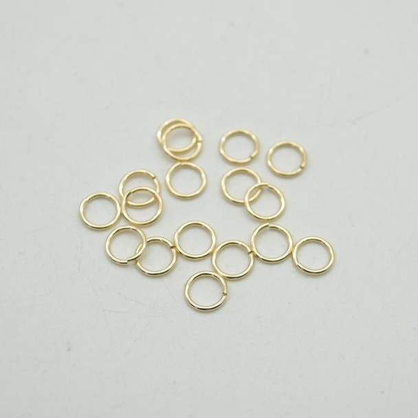 14K Gold Filled Findings - Gold Filled Click and Lock Jump Ring - 0.89mm x 7mm - 10 or 20 Count - Made in USA