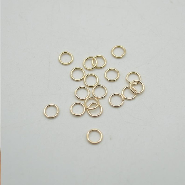 14K Gold Filled Findings - Gold Filled Click and Lock Jump Ring - 0.81mm x 6mm - 6 or 20 Count - Made in USA