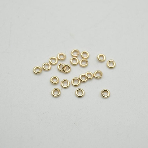 14K Gold Filled Findings - Gold Filled Click and Lock Jump Ring - 1mm x 4mm - 10 or 20 Count - Made in USA