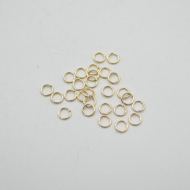 14K Gold Filled Findings - Gold Filled Click and Lock Jump Ring - 0.76mm x 5.3mm - 10 or 20 Count - Made in USA