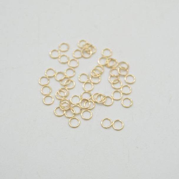 14K Gold Filled Findings - Gold Filled Click and Lock Jump Ring - 0.64mm x 5mm - 10 or 20 Count - Made in USA