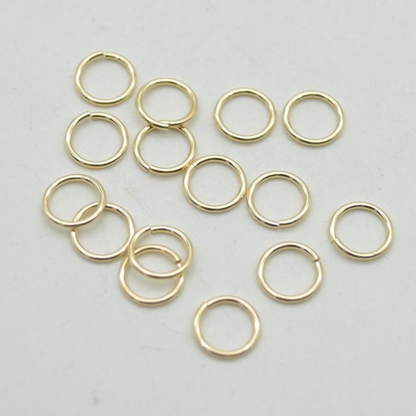 14K Gold Filled Findings - Gold Filled Click and Lock Jump Ring - 0.89mm x 8mm - 10 or 20 Count - Made in USA