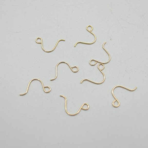 14K Gold Filled Findings - Gold Filled Earring U-Wire - 0.51mm x 13mm - 10 or 20 Count - Made in USA