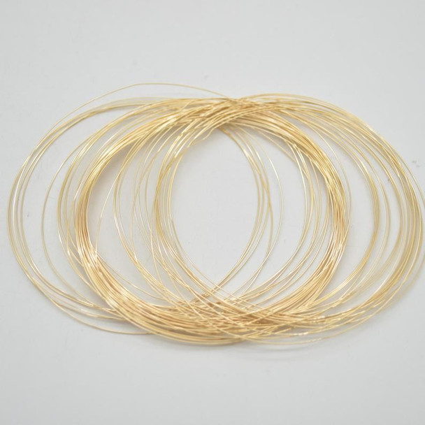 14K Gold Filled Findings - Gold Filled Coil Wire 2# hard wire- 0.51mm - 50cm or 100cm lengths - Made in USA