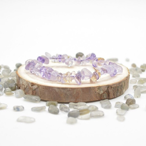Ametrine Gemstone Chip Bracelet / Beads Sample strand