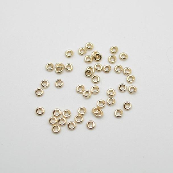 14K Gold Filled Findings - Gold Filled Click and Lock Jump Ring - 0.89mm x 3mm - 20 or 50 Count - Made in USA