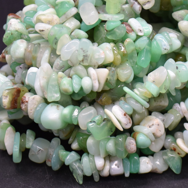 Natural Chrysoprase Beads Chips - 32" Strand