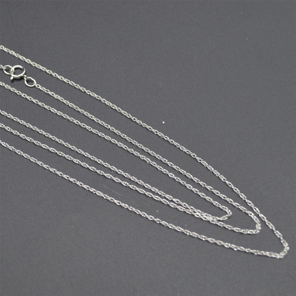 925 Sterling Silver Necklace Chain - 18 inch Rope Chain - Made in USA
