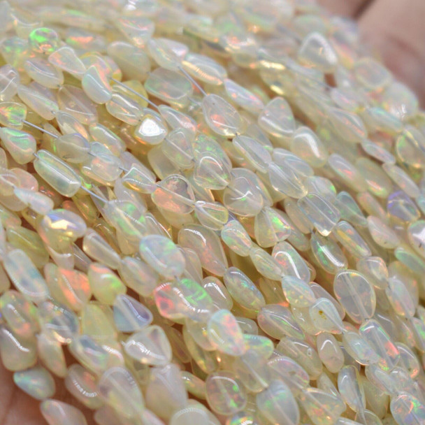 Ethiopian Welo Opal (Cream) Gemstone Pebble Nugget Beads - 5mm - 8mm - 18'' Strand