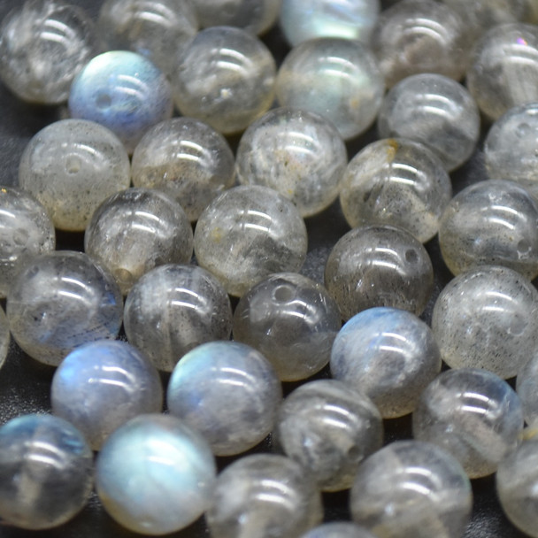 Grade AAA Natural Labradorite Semi-Precious Loose Gemstone Round Beads - 6mm