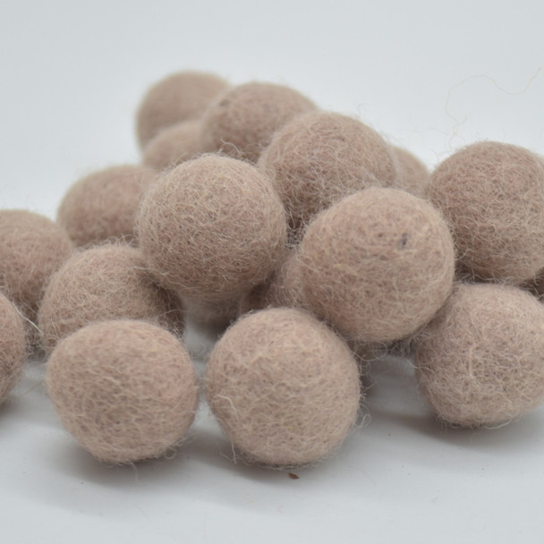 100% Wool Felt Balls - 2cm - Dark Mocha Brown - 20 Count / 100 Count