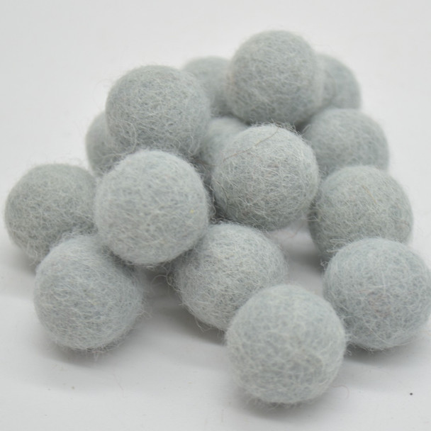 100% Wool Felt Balls - 2cm - Hazy Blue Grey - 20 Count / 100 Count