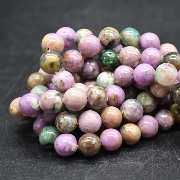 Natural Multi-Colour Purple Opal Semi-Precious Gemstone Round Beads - 8mm - 15.5'' Strand