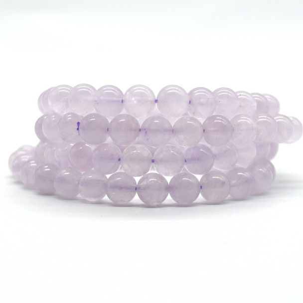 Amethyst (Lavender) Gemstone Round Beads Sample strand / Bracelet - 8mm - 7.5 inches Amethyst (Lavender) Gemstone Round Beads Sample strand / Bracelet - 8mm - 7.5 inches