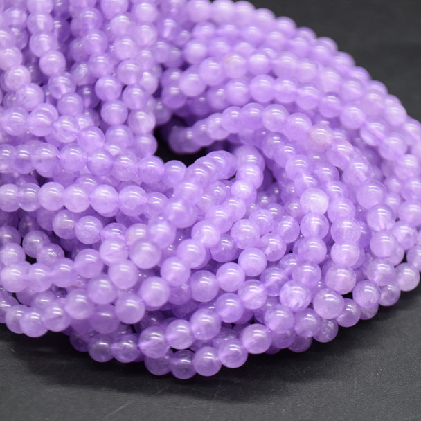 Lavender Amethyst Gemstone Round Beads - 4mm - 15'' Strand, for Jewellery Making