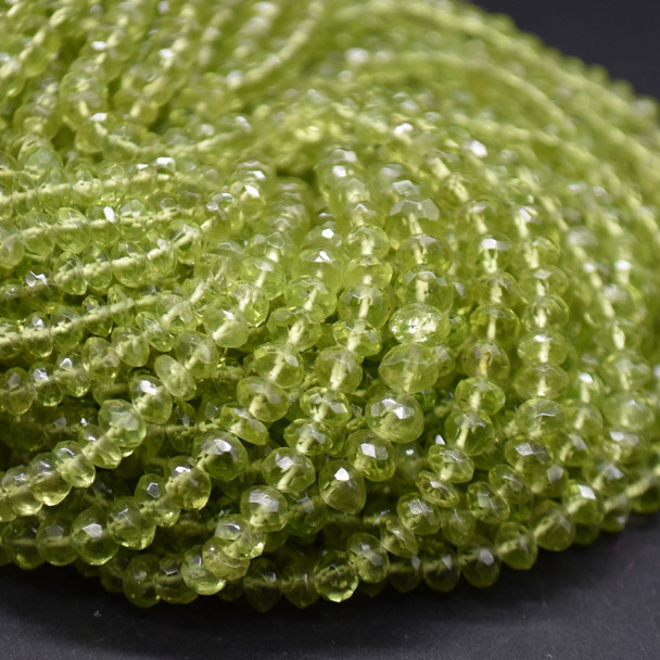 Peridot Irregular FACETED Rondelle Beads, 4-5mm x 2-3mm, 14.5'' Strand - Gemstone Beads for Jewellery Making Peridot Irregular FACETED Rondelle Beads, 4-5mm x 2-3mm, 14.5'' Strand - Gemstone Beads for Jewellery Making