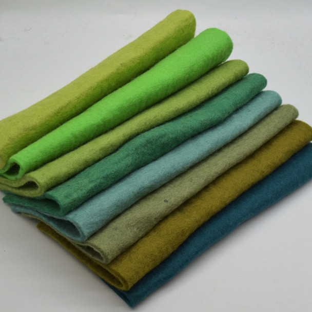 35 Handmade 100% Wool Felt Sheets  3-5mm Thick, 30cm (12'') Squares  Fabric Bundle for Crafts