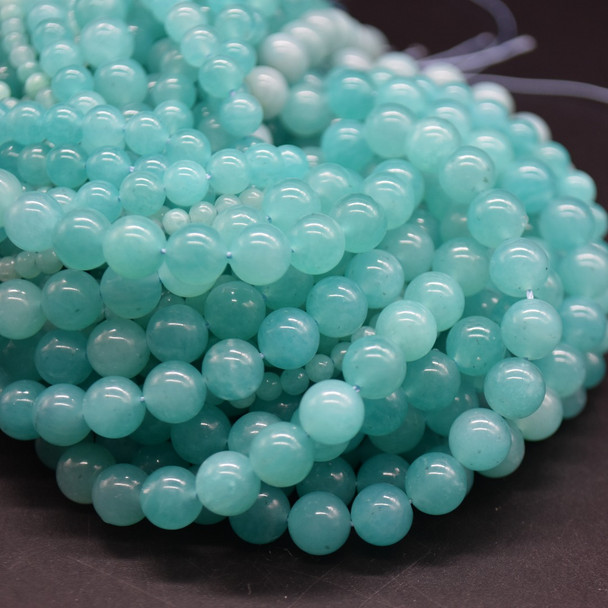 Amazonite Round Beads - 4mm, 6mm, 8mm, 10mm, 12mm - 15'' Strand - Grade AAA