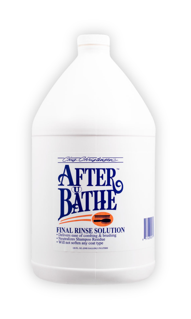 A gallon bottle of Chris Christensen After U Bathe