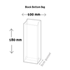 BULK Block Bottom Bag  Pkt 75 - 10 x 18 cm