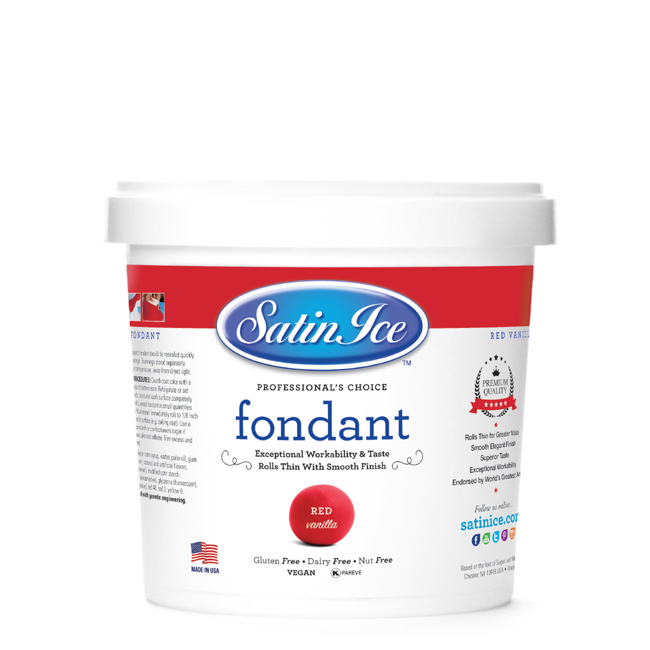 NQR 1kg Satin Ice RTR Fondant - Various Colours 