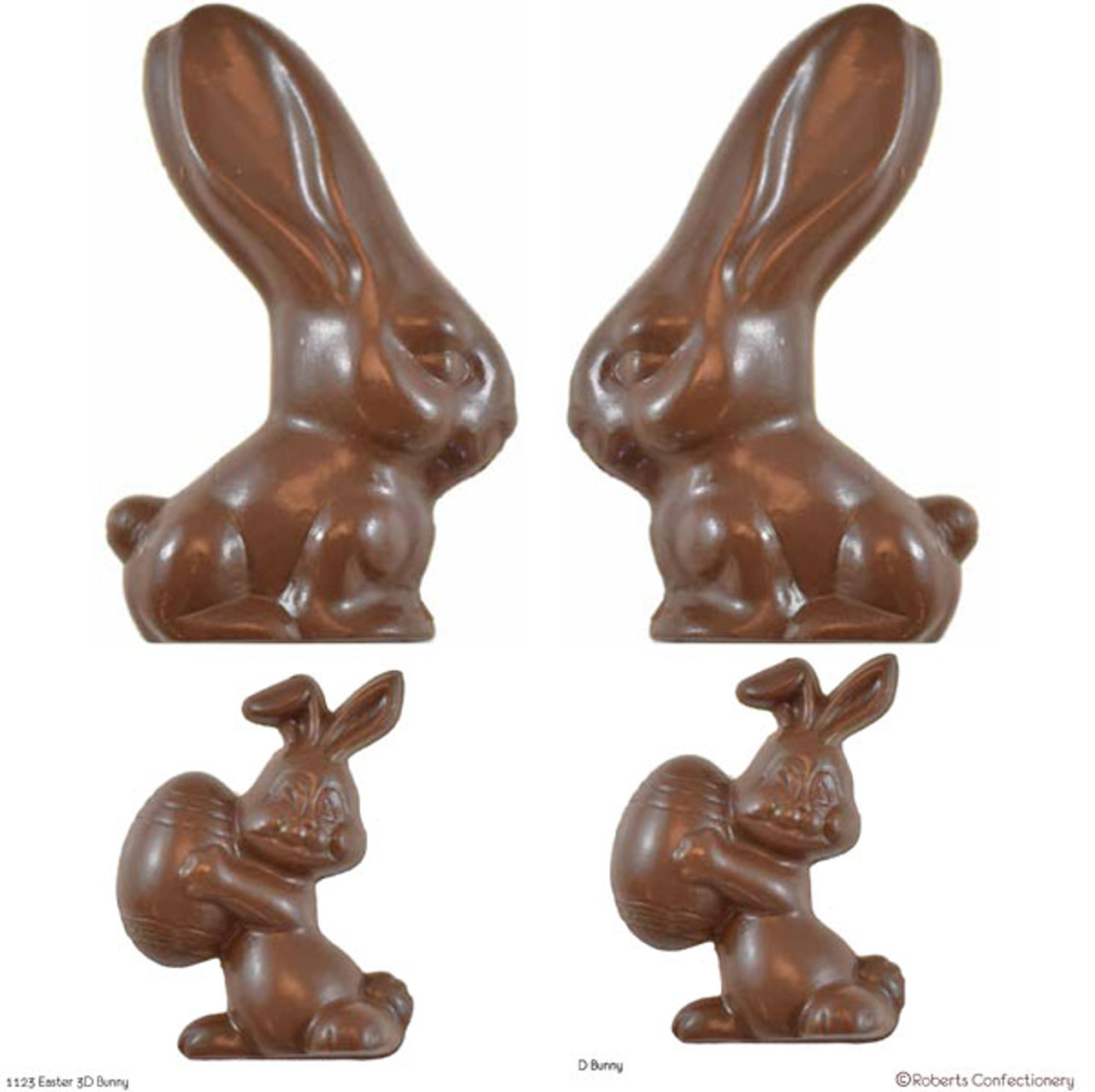 12.5 & 8.5 cm Easter 3D Bunny  - 123