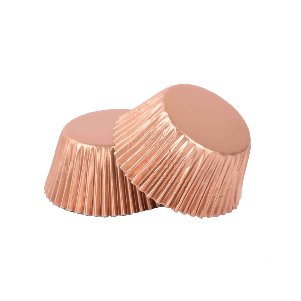 Foil Mini Cupcake Cups Rose Gold  x 30 Pack
