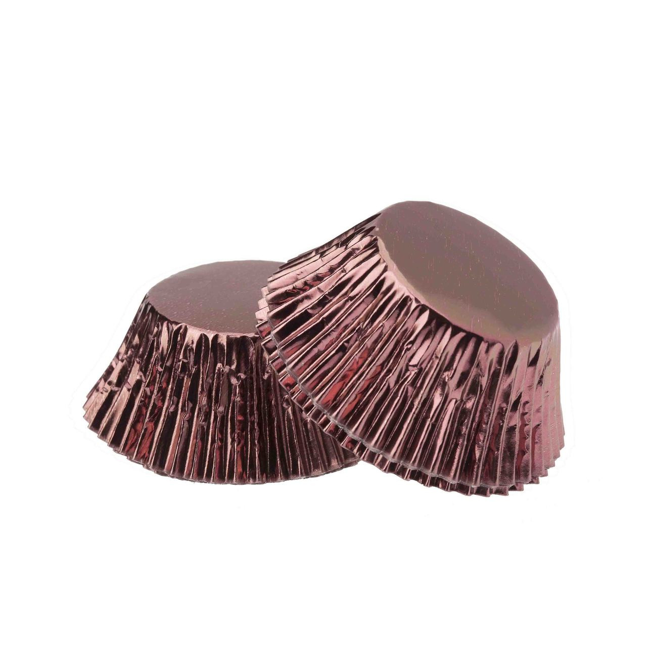 Foil Mini Cupcake Cups Brown x 30 Pack