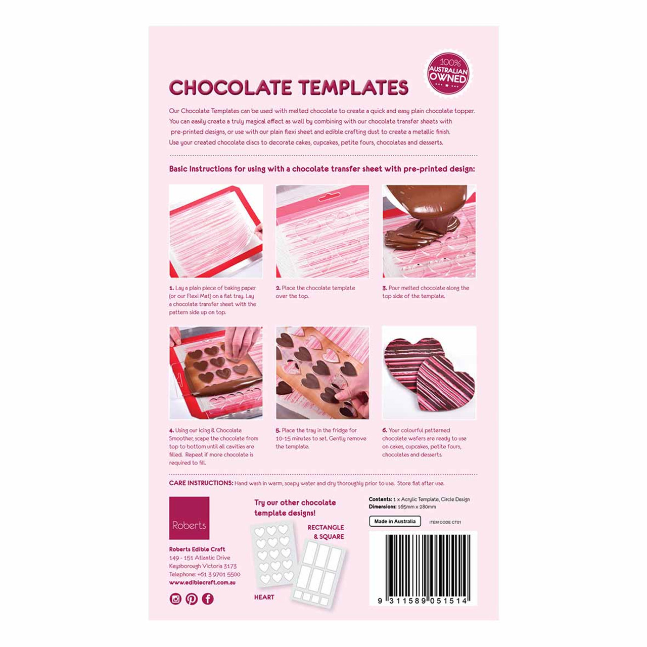 Chocolate Template (Chablon) Circles 