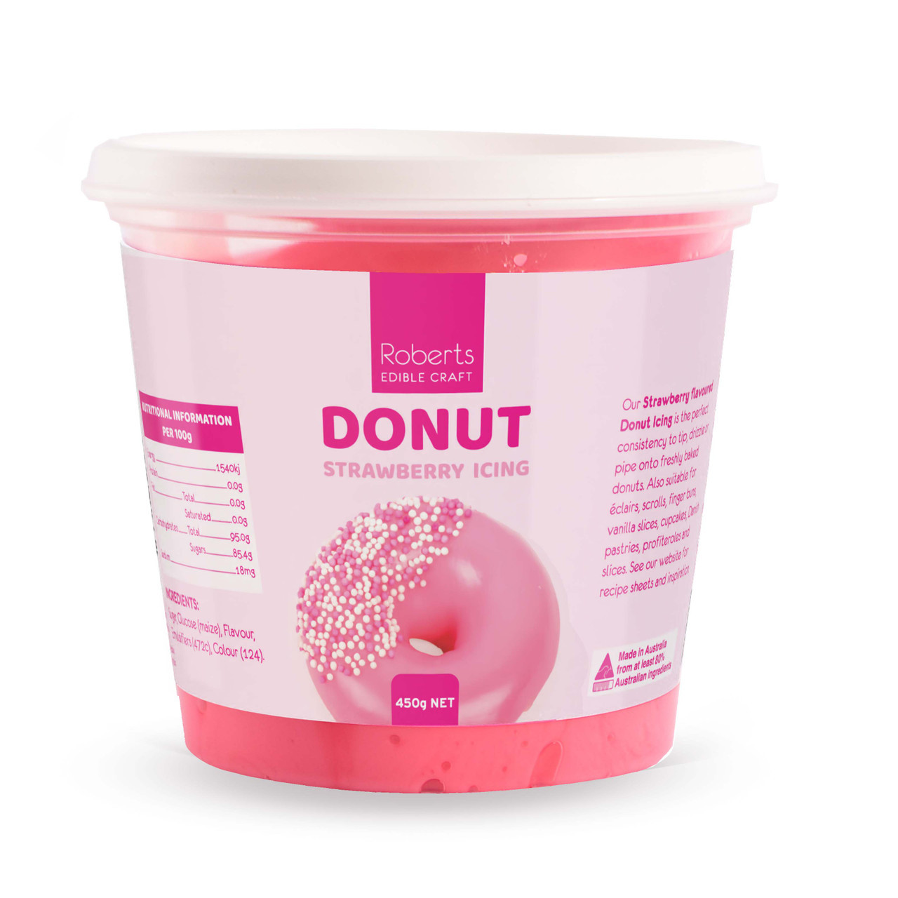 Donut Icing Strawberry Bulk 14.5 kg