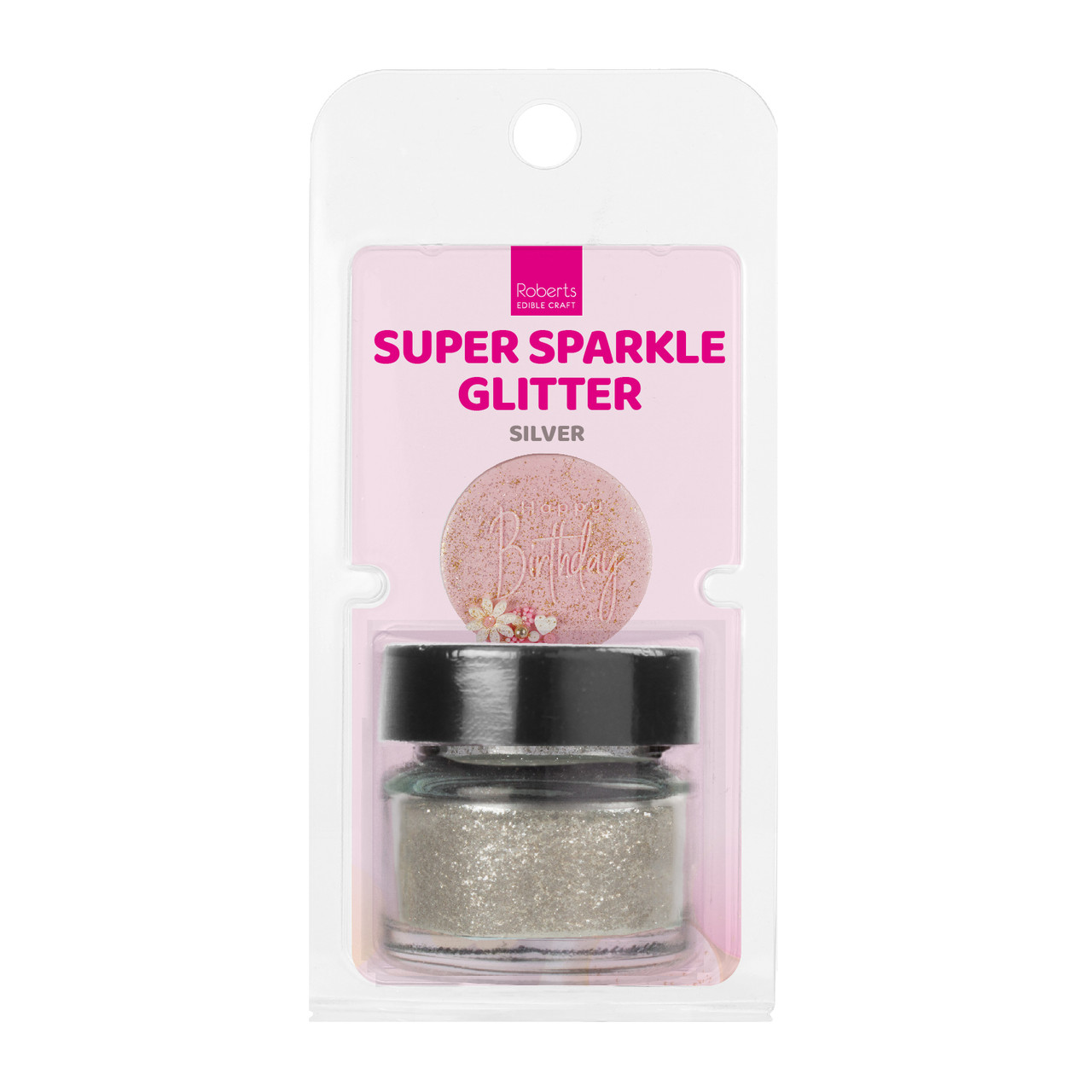Edible Super Fine Glitter Dust- Silver  5g
