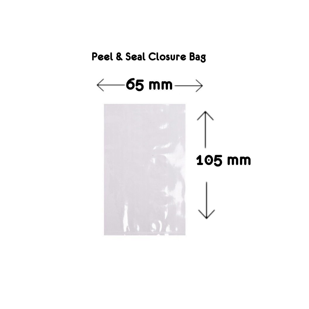 BULK Peel & Seal Bag  Pkt 90 - 6.5 x 10.5 cm