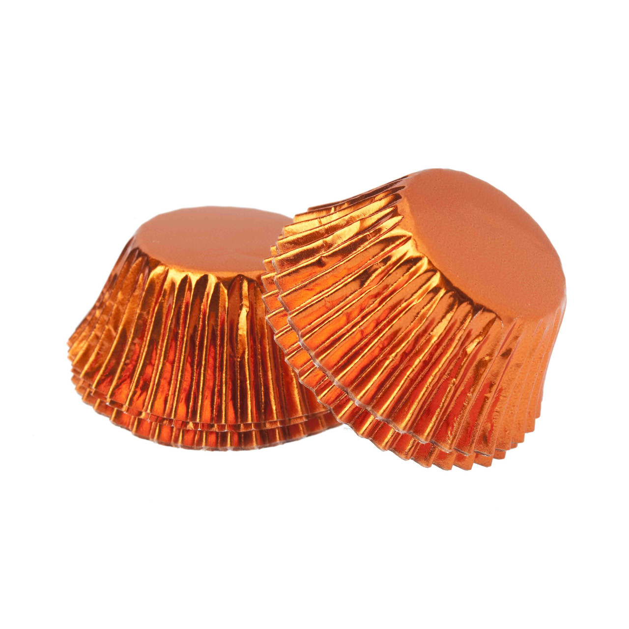 Foil Mini Cupcake Cups Orange x 30 Pack