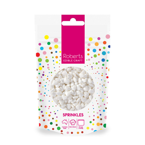 White Hearts Candy Shapes 60g