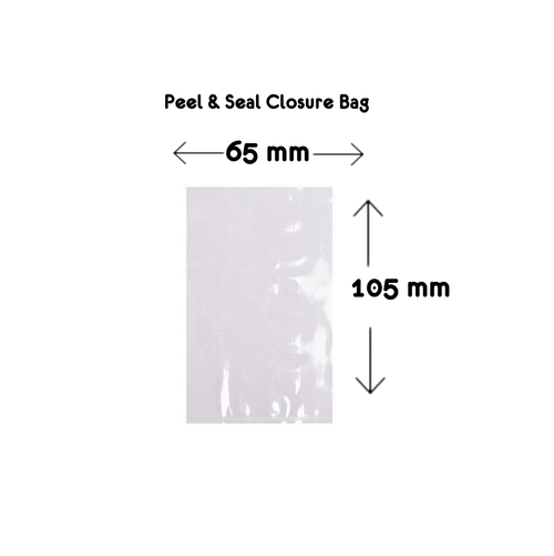 BULK Peel & Seal Bag  Pkt 90 - 6.5 x 10.5 cm