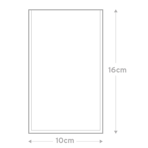 Plain Bag 10 x 16 cms - Pkt 25 - Size 1