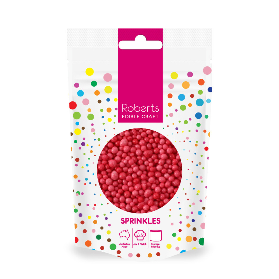 Dry Raspberry Sprinkles Raspberry Non Pareils Sprinkles
