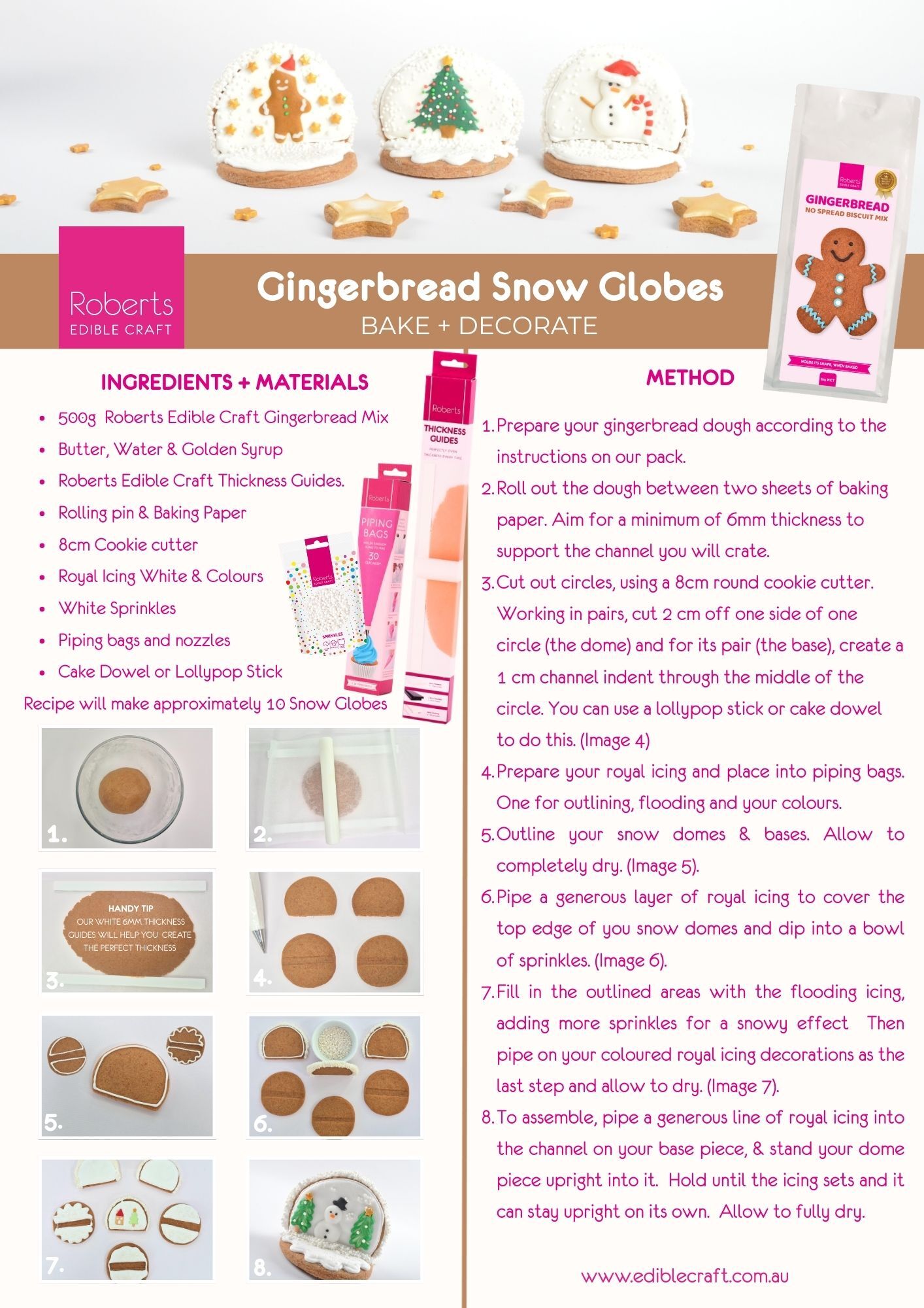 Snowglobes Quick Click Recipe Sheet