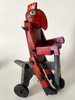 Hand carved Mayan folk art Bird on tricycle figure from Guatemala