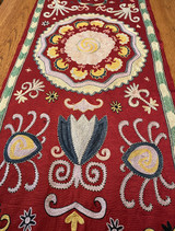 Hand Embroidered Silk Table Runner D Uzbekistan 