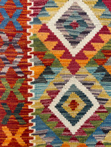 Handwoven Wool Kilim Runner Rug 7 Afghanistan