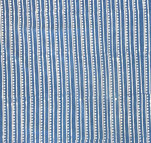 Handmade Batik Natural  Dyed Cotton Fabric Indigo E  India (45" wide) medium sky blue indigo white