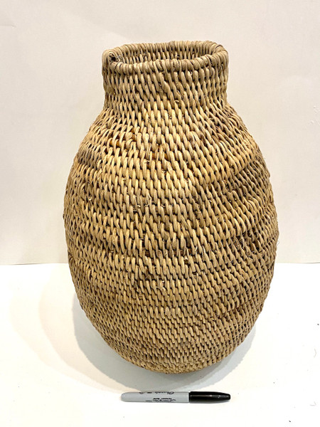 Handmade Buhera Basket 4 Zimbabwe Size: 16" T x 9" W top opening 4.25" Handmade using sustainably harvested cane
