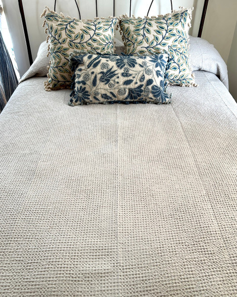 Waffle Weave Cotton Bedspread/Coverlet South AfricaColors: light grey