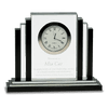 6" Clear Crystal with Clock and Black Crystal Trim