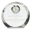 1/2" Clear Crystal Round with Clock
